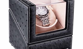 Read more about the article Single Watch Winder Newly Upgraded, with Flexible Plush Pillow, in Wood Shell and Black Leather, Japanese Motor, 4 Rotation Mode Setting, Fit Lady and Man Automatic Watch…