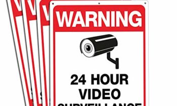 Read more about the article Faittoo 4-Pack Video Surveillance Sign, No Trespassing Metal Reflective Warning Sign, 10″x 7″ 0.40 Aluminum Indoor Or Outdoor Use for Home Business CCTV Security Camera,UV Protected & Waterproof