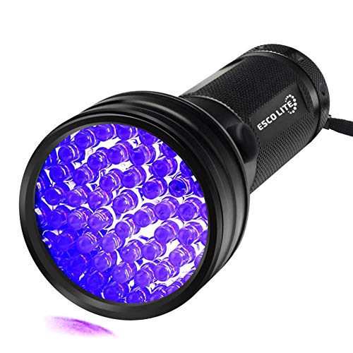 You are currently viewing Escolite UV Flashlight Black Light, 51 LED 395 nM Ultraviolet Blacklight Detector for Dog Urine, Pet Stains and Bed Bug