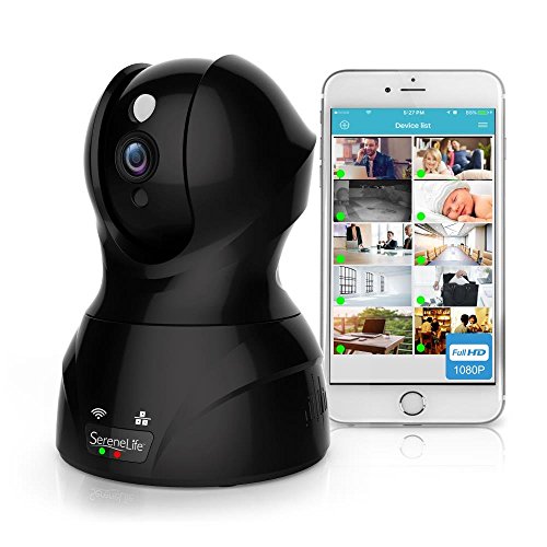 Read more about the article SereneLife Indoor Wireless IP Camera – HD 1080p Network Security Surveillance Home Monitoring w/Motion Detection, Night Vision, PTZ, 2 Way Audio – iPhone Android Mobile PC WiFi – IPCAMHD82