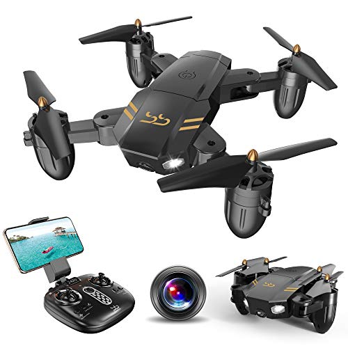 You are currently viewing ScharkSpark Drone Guard for Beginners, Drone with Camera Live Video, Portable RC Quadcopter with 2 Batteries, 2.4G 6-Axis Headless Mode Altitude One Key Return 3D Flips and Rolls Toys