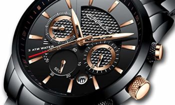 Read more about the article CRRJU Mens Stainless Steel Watches Date Casual Wrist Watch with Black Dial