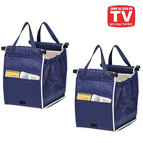 You are currently viewing 2Pack Insulated Reusable Grab Shopping Bag Collapsible Grocery Shopping Tote Bags with Handles,Clip on Shopping Cart As Seen On TV