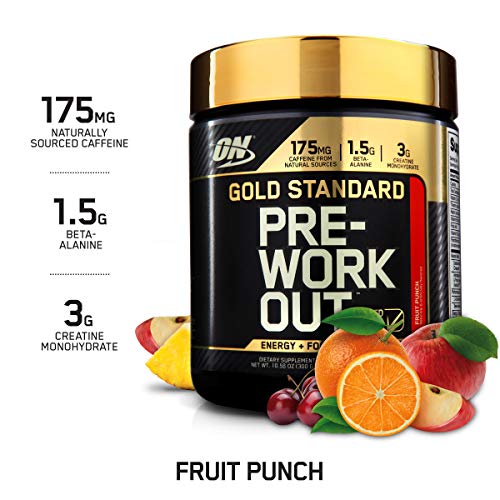 Read more about the article OPTIMUM NUTRITION Gold Standard Pre-Workout with Creatine, Beta-Alanine, and Caffeine for Energy, Keto Friendly, Fruit Punch, 30 Servings