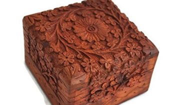 Read more about the article Artncraft Jewelry Box Novelty Item, Unique Artisan Traditional Hand Carved Rosewood Jewelry Box From India Inside