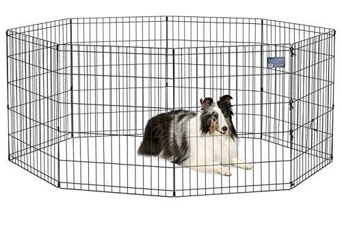 Read more about the article MidWest Foldable Metal Exercise Pen / Pet Playpen, 24″W x 30″H