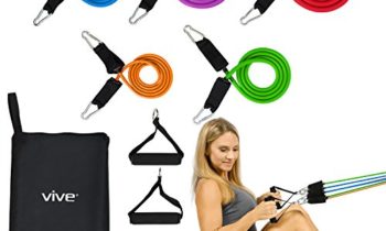 Read more about the article Tube Resistance Band Set by Vive Door Anchor Included – Fitness Workout Exercise Equipment Elastic Training Aid for Fit Men, Women, Arm, Legs, Butt, Ankle Stretch, Rehab Therapy – Home Gym Workout