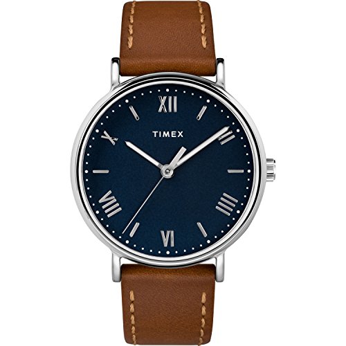 You are currently viewing Timex Men’s TW2R63900 Southview 41 Tan/Silver Tone/Blue Leather Strap Watch