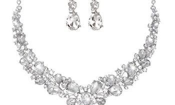 Read more about the article Youfir Bridal Austrian Crystal Necklace and Earrings Jewelry Set Gifts fit with Wedding Dress(Clear)