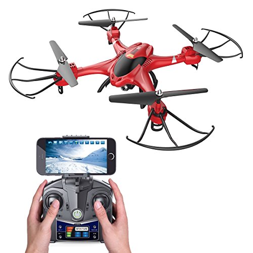 You are currently viewing Holy Stone HS200 FPV RC Drone with HD Wifi Camera Live Feed 2.4GHz 4CH 6-Axis Gyro Quadcopter with Altitude Hold, Gravity Sensor and Headless Mode RTF Helicopter, Color Red