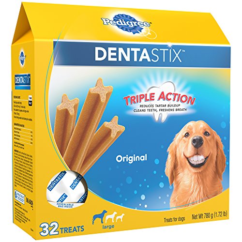 Read more about the article Pedigree DENTASTIX Large Dog Chew Treats, Original, (Pack of 32), Reduces Plaque and Tartar Buildup