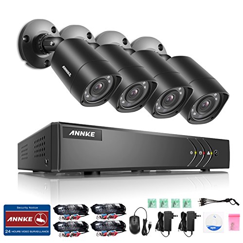You are currently viewing ANNKE 8-Channel Security Camera System HD-TVI 1080P Lite Video DVR and (4) 1.0MP Indoor/Outdoor Weatherproof Cameras with IR Night Vision LEDs- NO HDD