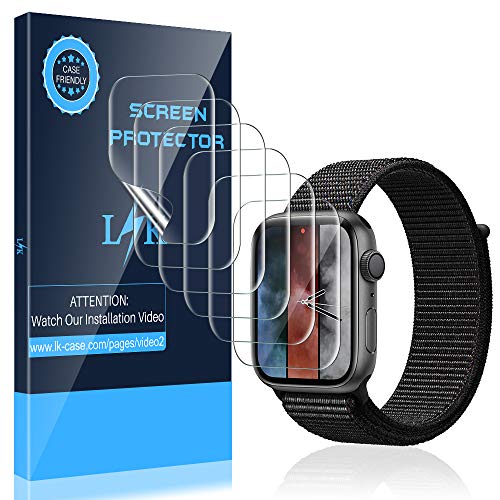 Read more about the article LK [6 Pack] Screen Protector for Apple Watch 44mm Series 4 – Max Coverage Bubble-Free Anti-Scratch iWatch 44mm Flexible TPU Film with Lifetime Replacement Warranty