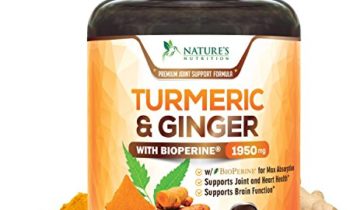Read more about the article Turmeric Curcumin with Ginger 95% Curcuminoids 1950mg with Bioperine Black Pepper for Best Absorption, Anti-Inflammatory Joint Relief, Turmeric Supplement Pills by Natures Nutrition – 180 Capsules