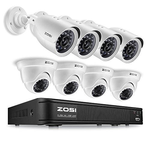 You are currently viewing ZOSI 720p HD-TVI Home Security Camera System Full HD, 8 Channel CCTV Dvr Recorder and (8) HD 1.0MP 1280TVL Surveillance Cameras Outdoor/Indoor with Night Vision, Motion Detection (No Hard Drive)
