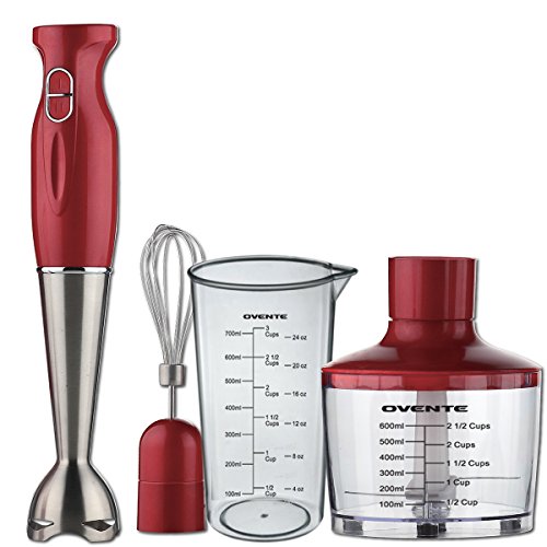 Read more about the article Ovente Hand Immersion Blender Set, Stainless Steel, Red, HS585R