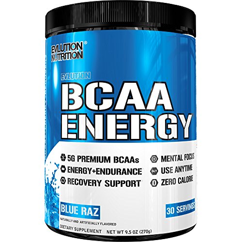 Read more about the article Evlution Nutrition BCAA Energy – High Performance, Energizing Amino Acid Supplement for Muscle Building, Recovery, and Endurance (30 Servings) Blue Raz