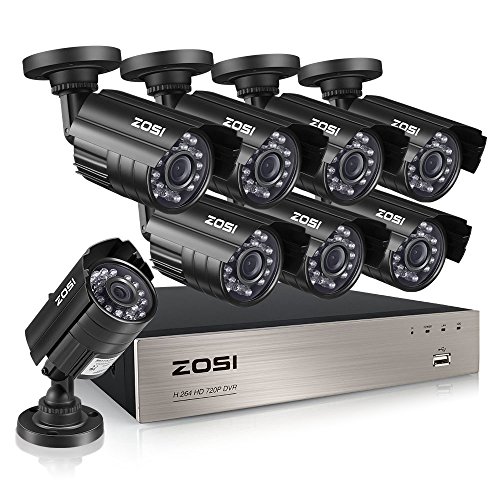 You are currently viewing ZOSI 8-Channel HD-TVI 720P 1080N Video Security DVR Surveillance Camera Kit 8x 1280TVL Indoor Outdoor IR Weatherproof Cameras 65feet 20m Night Vision with IR Cut NO Hard Drive