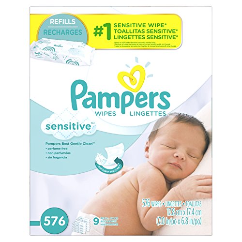 Read more about the article Pampers Sensitive Water Baby Wipes 9X Refill Packs, 576 Count