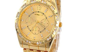 Read more about the article Teresamoon watch , Luxury Diamond Metal Stainless steel Quartz Wrist Watch (Gold)