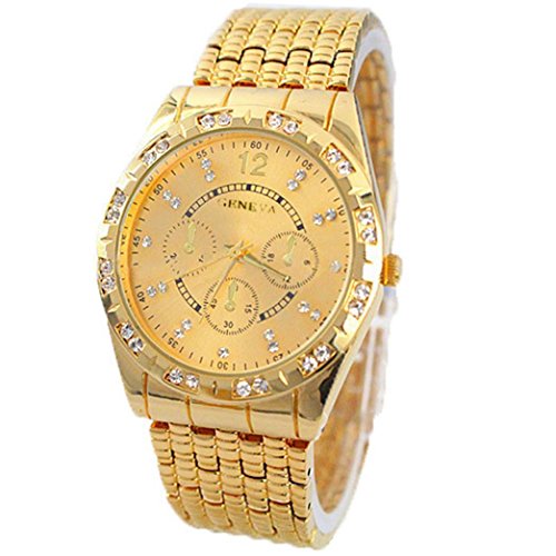 Read more about the article Teresamoon watch , Luxury Diamond Metal Stainless steel Quartz Wrist Watch (Gold)