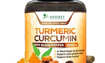 Read more about the article Turmeric Curcumin Max Potency 95% Curcuminoids 1800mg with Black Pepper Extract for Best Absorption, Anti-Inflammatory for Joint Relief, Turmeric Powder Supplement by Nature’s Nutrition – 180 Capsules