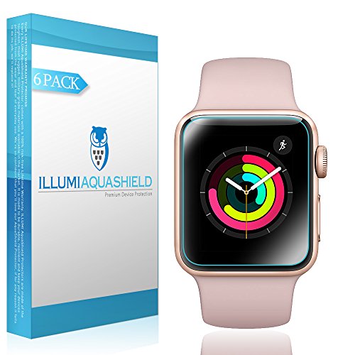 Read more about the article Apple Watch Screen Protector 38mm [6-Pack], (Series 3/2/1 Compatible) ILLUMI AquaShield Full Coverage Screen Protector for Apple Watch HD Anti-Bubble Film Military-Grade Self-Healing UV-Resistant
