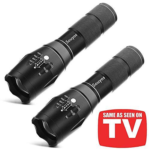 Read more about the article Led Tactical Flashlight,XML-T6 Flashlight As Seen on TV,5 Light Modes 2000 Lumen Torch with Adjustable Focus for Camping,Fishing,Emergency(2 Pack)
