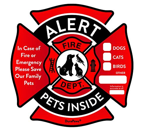 You are currently viewing Pet Alert Stickers – Save My Pets in Case of Emergency Stickers – Inside The Window Static Cling Window Decals 4 Pack – UV Resistant Removable, NO Adhesive – Bonus: Pet Alert Wallet Card