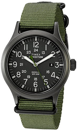 You are currently viewing Timex Men’s TW4B04700 Expedition Scout Green Nylon Slip-Thru Strap Watch