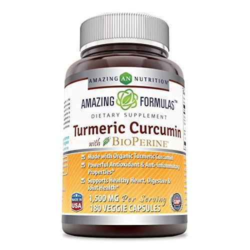 You are currently viewing Amazing Formulas Turmeric Curcumin BioPerine 1500 Mg Per Serving Veggie Capsules (180 Veggie Capsules) – -Powerful Antioxidant & AntiInflammatory Properties.
