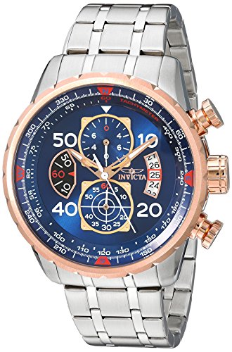 You are currently viewing Invicta Men’s 17203 AVIATOR Stainless Steel and 18k Rose Gold Ion-Plated Watch
