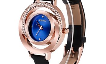 Read more about the article AIKURIO Women Ladies Wrist Watch Waterproof Design with Alloy Case Leather Strap and Japanese Movement (Black Band&Blue Case)