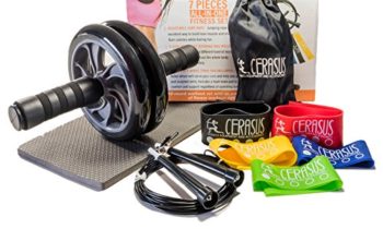 Read more about the article Ab Workout Equipment Ab Roller Wheel Adjustable Jump Rope & 5x Exercise Resistance Loop Bands – All-In-One Cerasus Fitness Set Ab Fitness Equipment Ab Wheel Roller