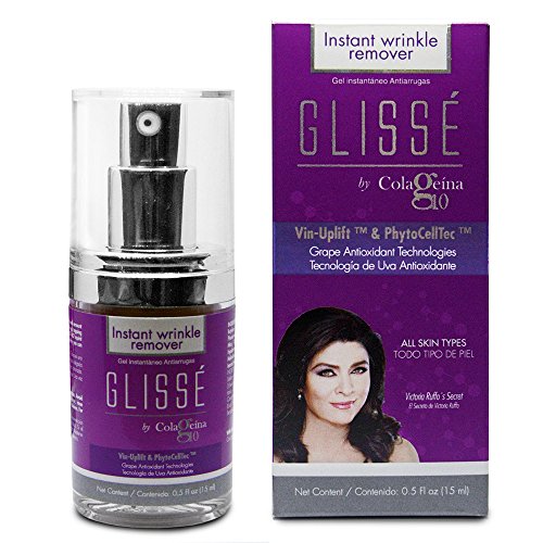 You are currently viewing Instant wrinkle, lines and eye puffiness reducer gel, Glissé by Colageina 10, non invasive temporal lifting skin in seconds with tightening effect that lasts 8 hours.