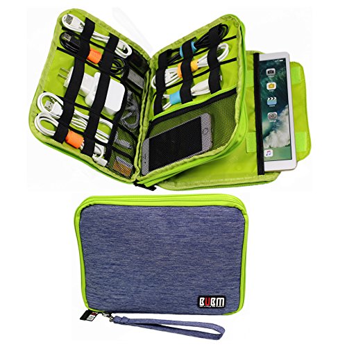 Read more about the article Electronics Organizer Travel Bag Accessories Cable Cord Gadget Gear Storage Cases iPad Pro 10.5 Large (Light Blue)
