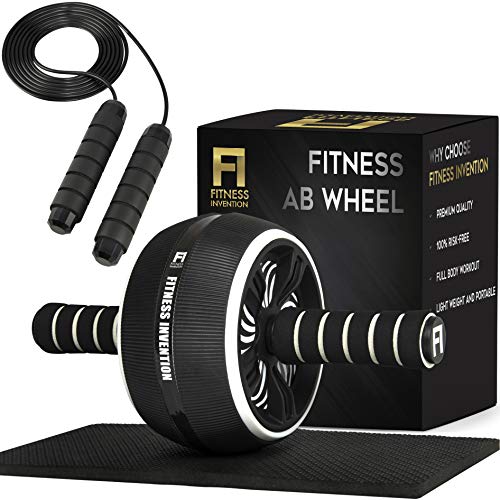 You are currently viewing Fitness Invention Ab Roller Wheel – 3-in-1 AB Roller Kit with Premium Jump Rope, Knee Pad – Ab Wheel Roller for Home Gym – Speed Jump Rope – Abs Roller Wheel for Core – Ab Wheel Workout Equipment