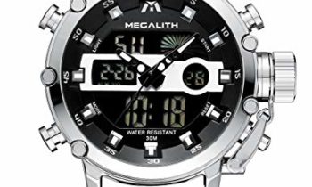 Read more about the article MEGALITH Mens Sports Watches Silver Military Digital Gents Watch Chronograph Waterproof Wrist Watches for Man Boys with Led Light Quartz Multifunction Cool Watches Alarm Stopwatch Calendar
