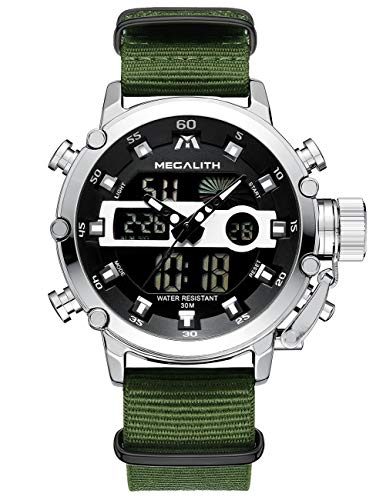 Read more about the article MEGALITH Mens Sports Watches Silver Military Digital Gents Watch Chronograph Waterproof Wrist Watches for Man Boys with Led Light Quartz Multifunction Cool Watches Alarm Stopwatch Calendar