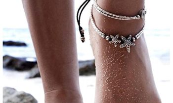 Read more about the article NewChiChi 2PCS Boho Layered Anklet Bracelet Handmade Rope Adjustable Beach Foot Jewelry for Women Girls(Shell&Starfish)