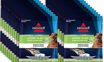 Read more about the article Bissell Stomp ‘N Go Pet Lifting Pads + Oxy for for Stain Removal on Carpet & Area Rug Cleaning, 20 Pack, 2194, Count