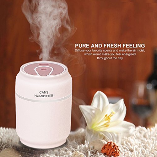You are currently viewing Cool Mist Humidifier,Sysmarts Ultrasonic USB Portable Air Humidifiers Purifier for Cars Office Desk Home Babies kids Bedroom, 200ML Mini Desktop Cup Humidifier With LED Night Light and No Noise(Pink)