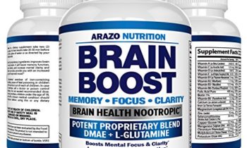 Read more about the article Premium Brain Function Supplement – Memory, Focus, Clarity – Nootropic Booster with DMAE, Bacopa Monnieri, L-Glutamine, Vitamins, Minerals – Arazo Nutrition