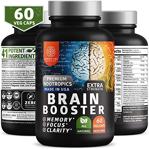 You are currently viewing N1 Nutrition Brain Supplement Nootropics Booster – Enhances Memory, Concentration, Focus & Clarity – Premium Brain Booster with DMAE, Bacopa Monnieri, Gingko Biloba and Cayenne Pepper (60 Veggie Caps)