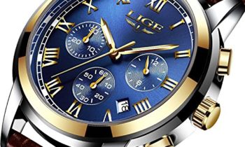 Read more about the article Men Leather Strap Military Watches Men’s Chronograph Waterproof Sport Wrist Date Quartz Wristwatch Gifts (blue)
