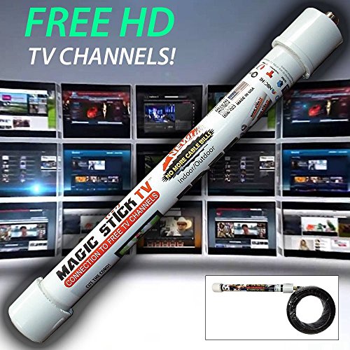 Read more about the article Magic Stick TV – Digital TV Antenna Reception Signal Booster with 20ft Cable, Easy to Install, Up to 80 Mile Range