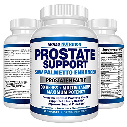 Read more about the article Prostate Supplement – Saw Palmetto + 30 HERBS – Reduce Frequent Urination, Remedy Hair Loss, Libido – Single Homeopathic Herbal Extract Health Supplements – Capsule or Pill – Arazo Nutrition