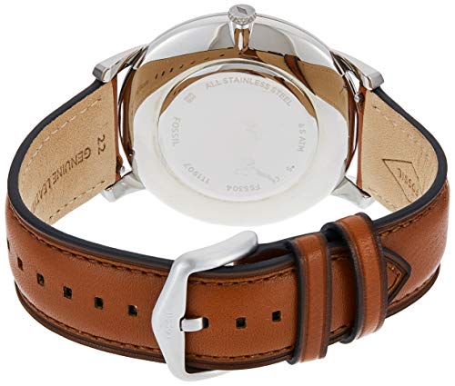 You are currently viewing Fossil Men’s Minimalist Quartz Leather Casual Watch Watch, Color: Silver/Blue, Brown (Model: FS5304)