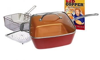 Read more about the article Red Copper Non-Stick Square Ceramic Cookware 5 Piece Set