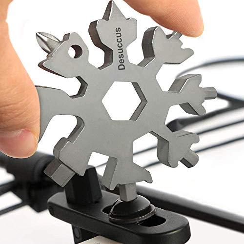 Read more about the article Desuccus 18-in-1 Snowflake Multi Tool, Stainless Steel Snowflake Bottle Opener/Flat Phillips Screwdriver Kit/Wrench, Durable and Portable to Take, Great Christmas gift(Standard, Stainless Steel).
